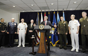 President GW Bush with Joint Chiefs