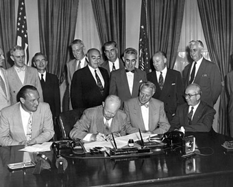 Eisenhower signs bill