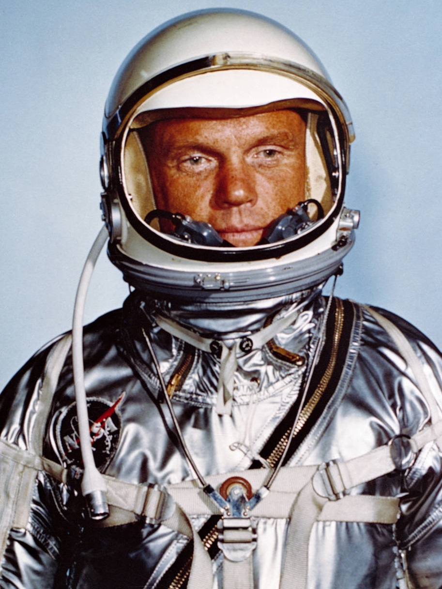 John Glenn in his Mercury flight suit