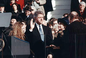 Clinton takes oath