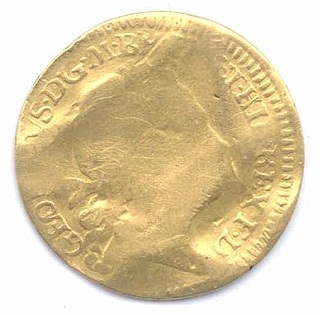 A gold half-guinea from 1719