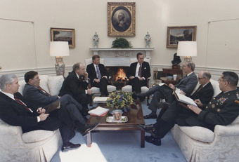 George H. W. Bush with senior advisors