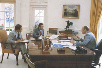 President Ford with Cheney and Rumsfeld