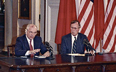 Bush and Gorbachev