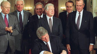 President Clinton signing NAFTA