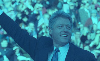 Bill Clinton waving