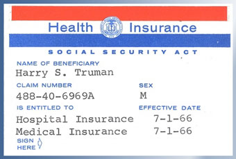 Harry Truman's Medicare card