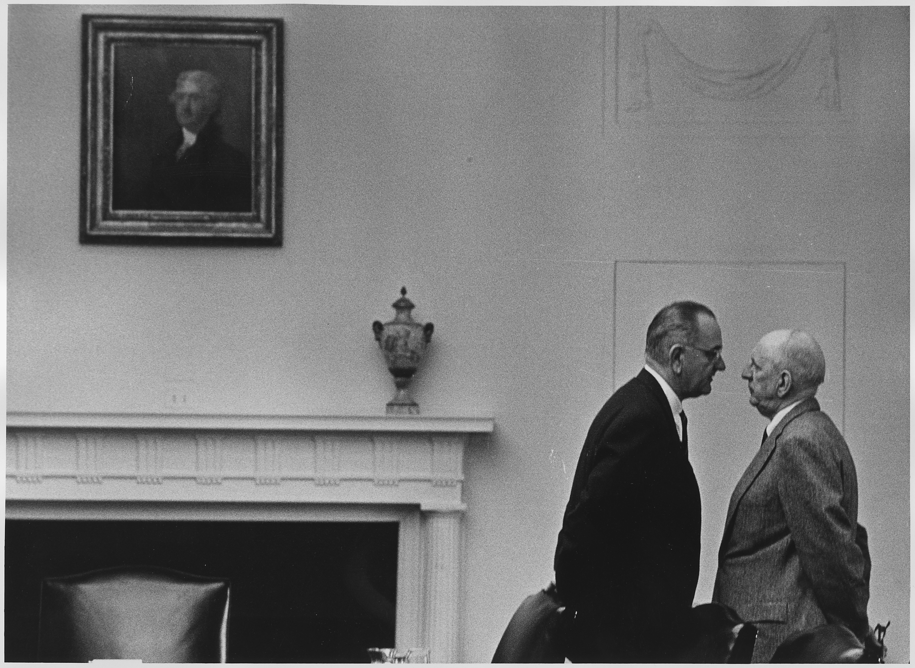 Senator Richard Russell and President Lyndon B. Johnson