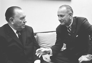 Lyndon Johnson and Richard Daley