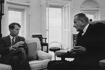 Lyndon Johnson and Robert Kennedy