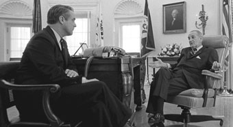 Sargent Shriver and Lyndon Johnson