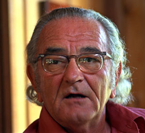 Lyndon Johnson with longer hair in 1972