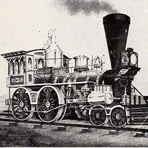 image of Lincoln's inaugural train