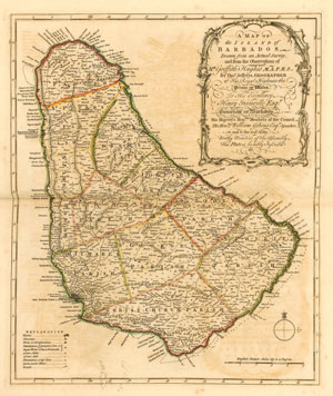 old Map of Barbados
