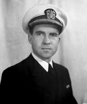 Richard Nixon in his Navy uniform