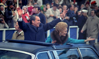 Nixon 1972 inaugural in car