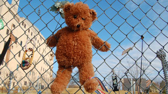Teddy bear at Oklahoma City memorial