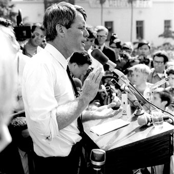 Robert Kennedy campaigning
