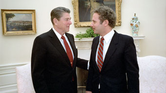 Reagan and Adelman in the White House