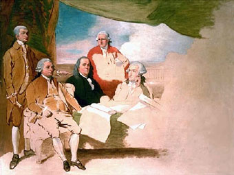 Benjamin West painting signers of Treaty of Paris