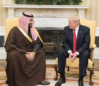 Donald Trump meets with Mohammed bin Salman in Oval Office