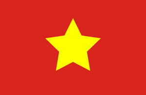 Red flag with yellow star