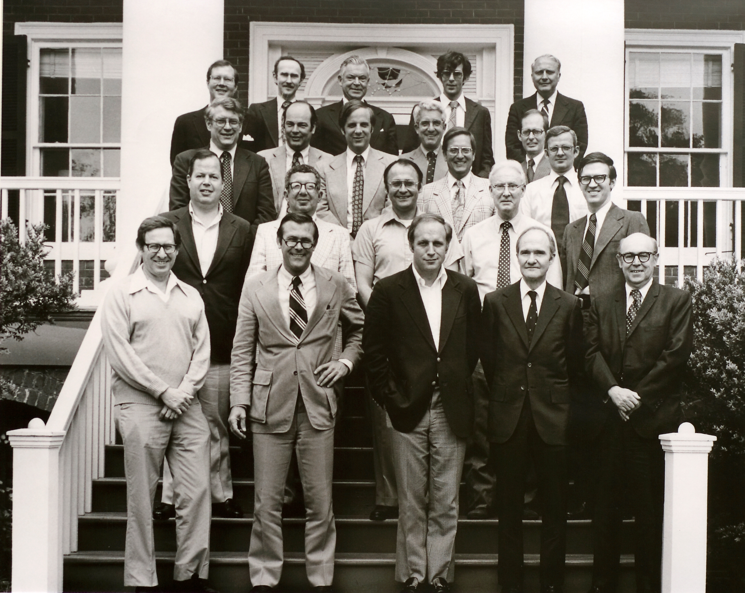 Ford team on the steps of the Miller Center