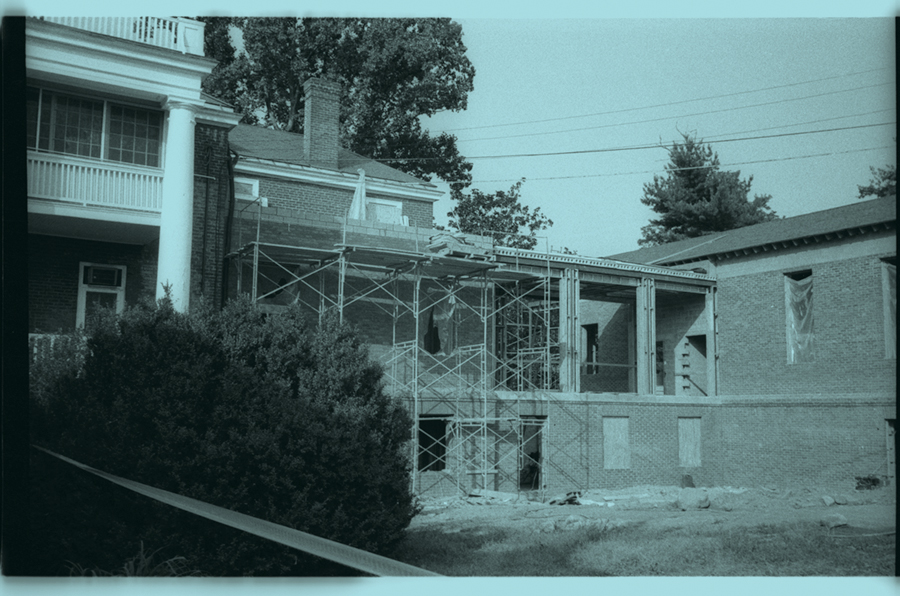 Newman Pavilion under construction