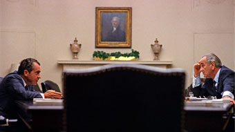 Nixon and Johnson face off