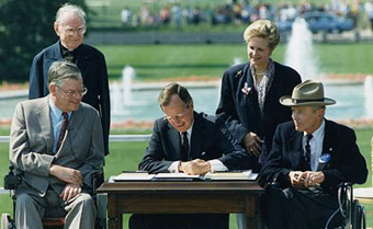 G. H. W. Bush signing ADA