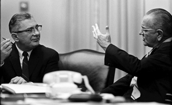 President Johnson and Wilbur Mills