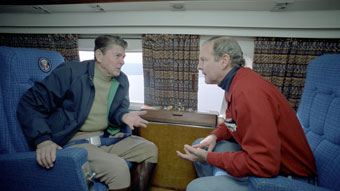 President Reagan and James Baker