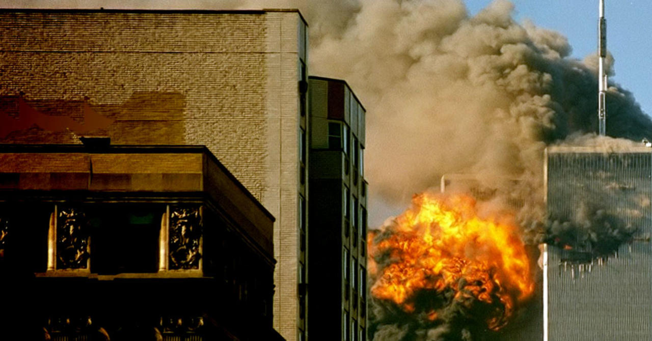 World Trade Center on fire