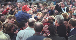 President Bill Clinton in a crowd in Londonderry, Ireland