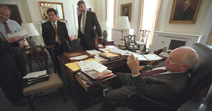 Vice President Cheney meeting with national security officials