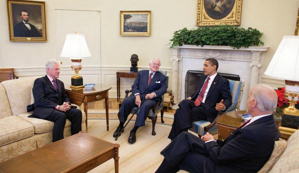 kennedy meeting with Obama and Clinton