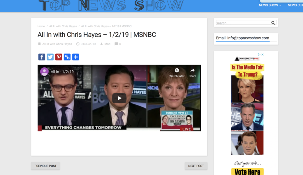 MSNBC screenshot