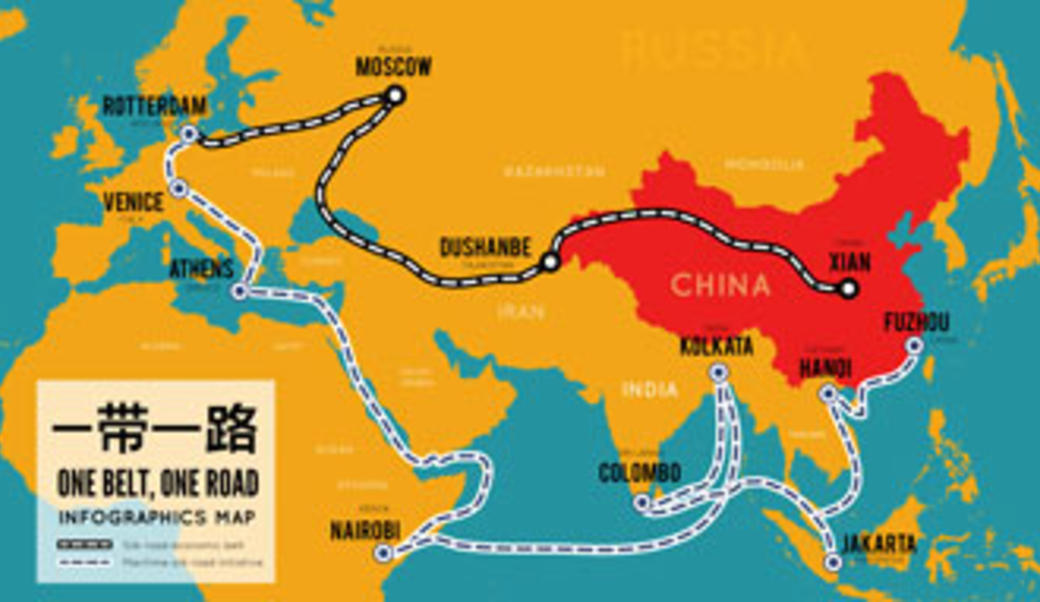 Map of China's Belt and Road Initiative