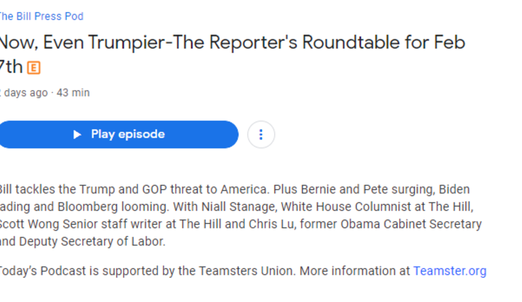 Bill Press Pod
