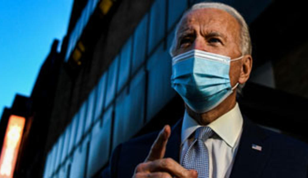 Joe Biden wearing a mask