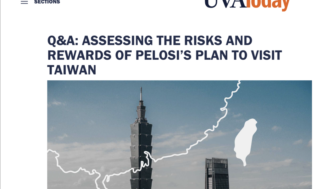 screenshot of UVA Today article headline