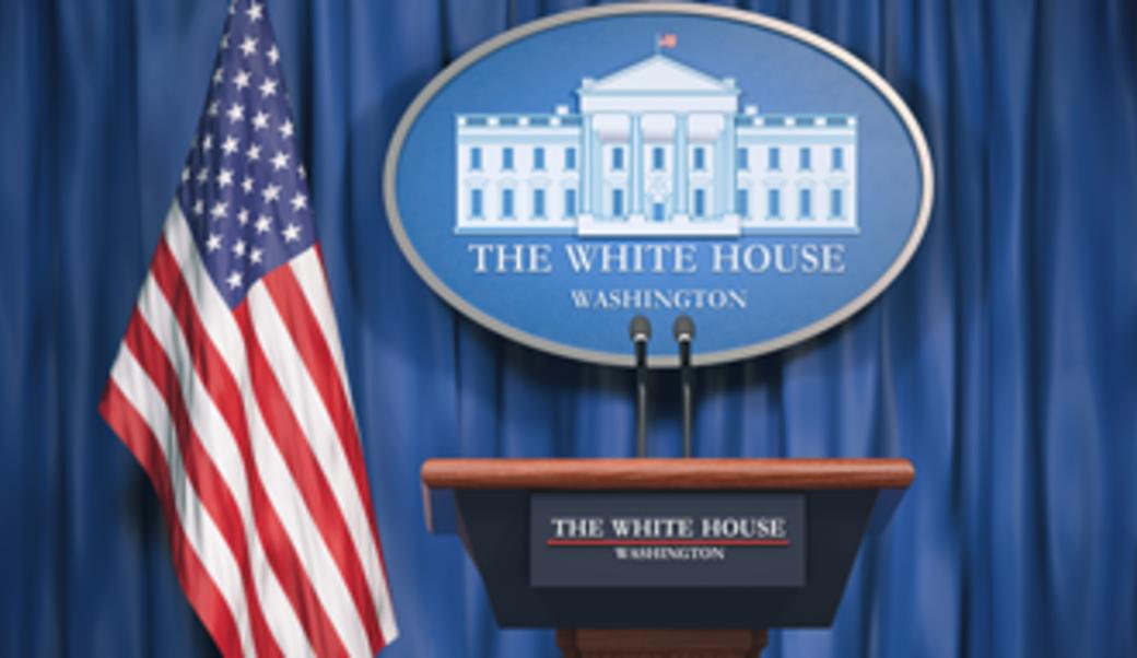 podium in White House briefing room