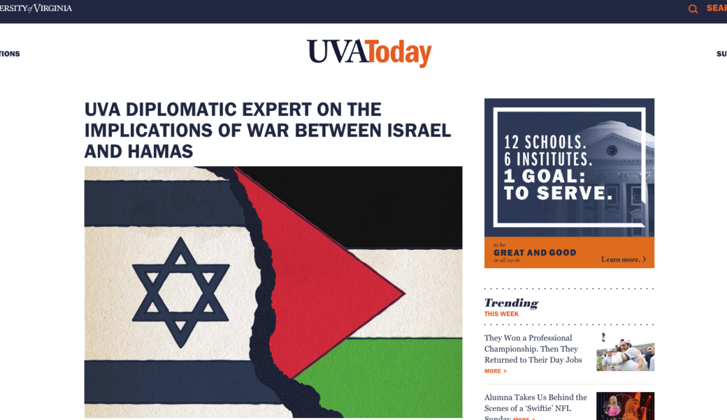 UVA Today headline