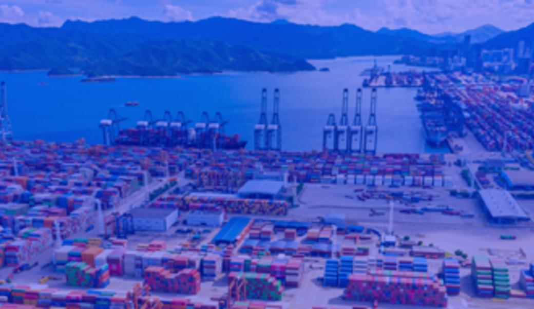 aerial photograph of Shenzhen port