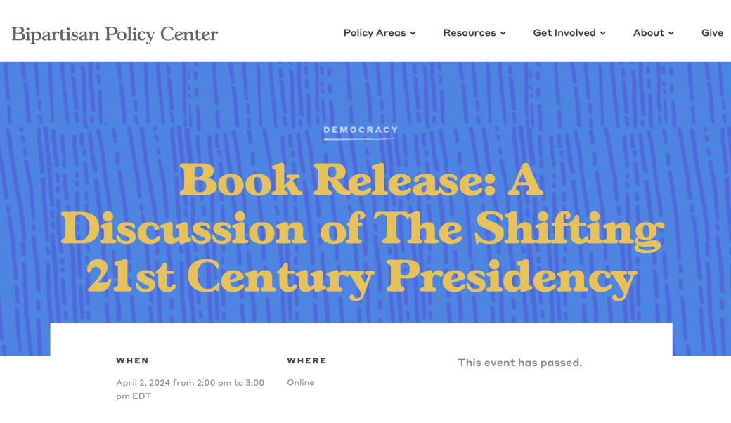 bipartisan policy center headline