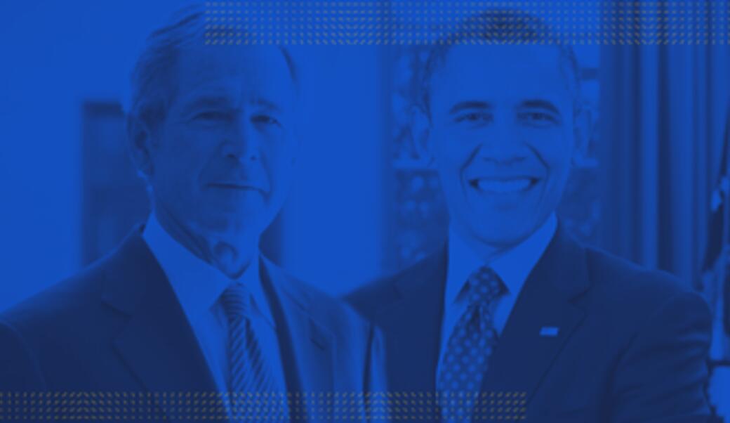 George W. Bush and Barack Obama
