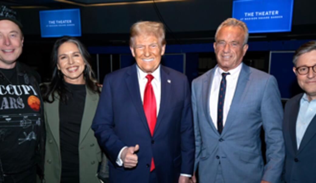 UFC 2024 Nov 16 2024 Donald Trump with Elon Musk, Tulsi Gabbard, RFK Jr, and Mike Johnson