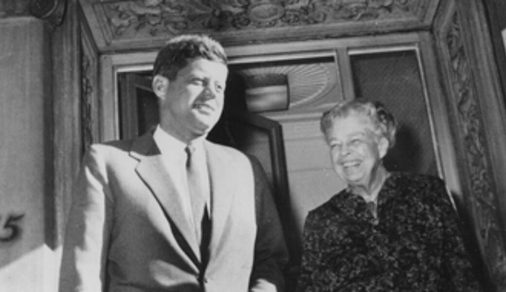 Eleanor Roosevelt and John F. Kennedy in New York