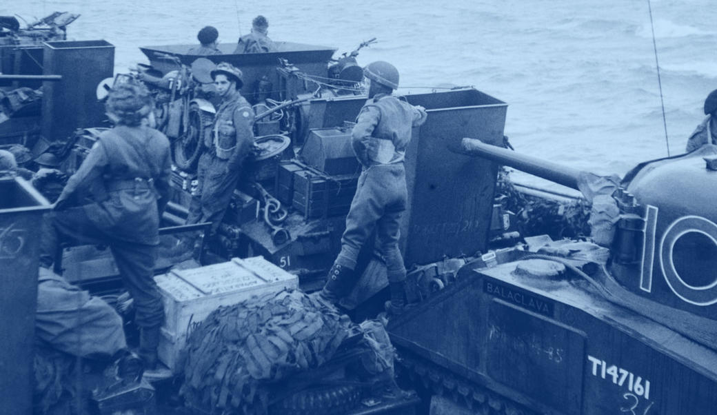 Forces preparing to land on D-day