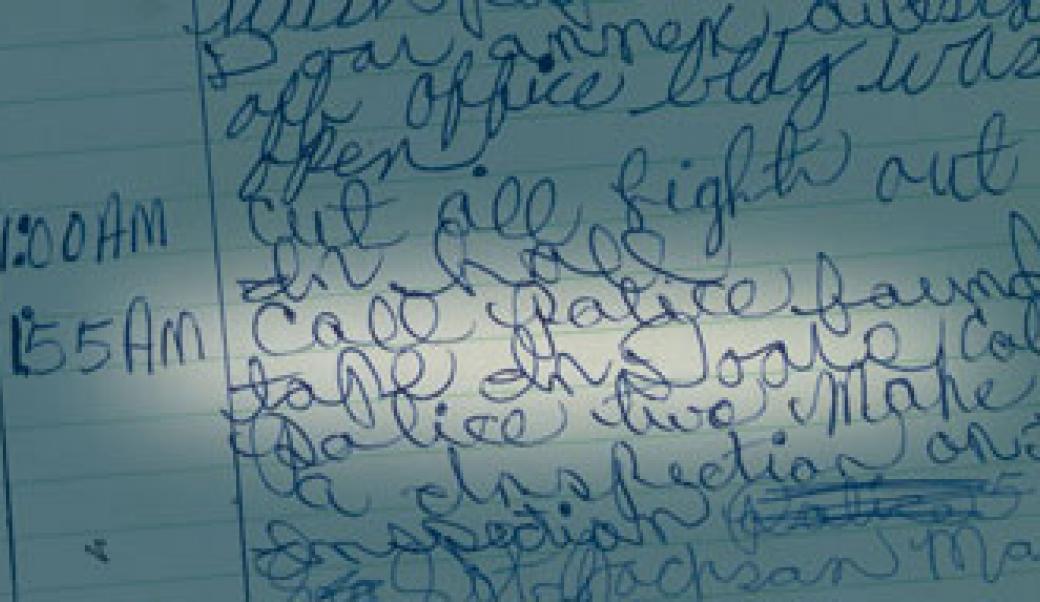 Notes from Watergate break-in